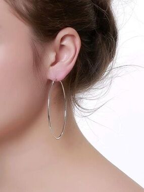 Silver hoop earrings
